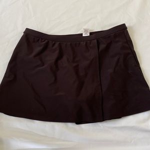 Croft and barrow swim skirt bottom skort chocolate brown